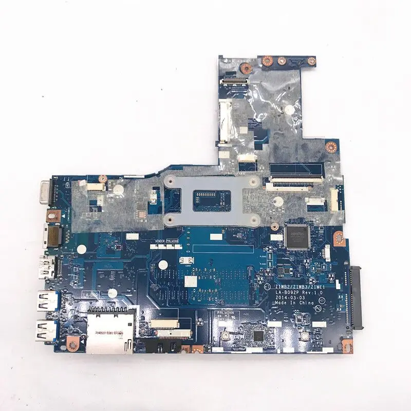 ZIWB2/ZIWB3/ZIWE1 LA-B092P FRU:5B20G45950 For B50-70 Laptop Motherboard With SR1EN I3-4030U CPU A55 DDR3L Intel 100% Full Tested