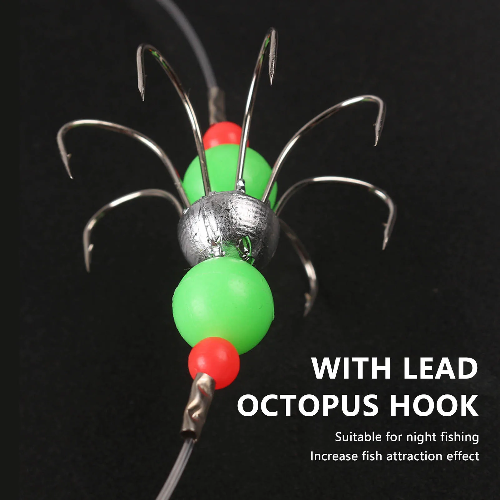 

1pc Night String Fishing Hook Squid Blowpipe Fishing Octopus Hook Night Fishing Fluorescent 8 Claw Fishing Hook Fishing Tool