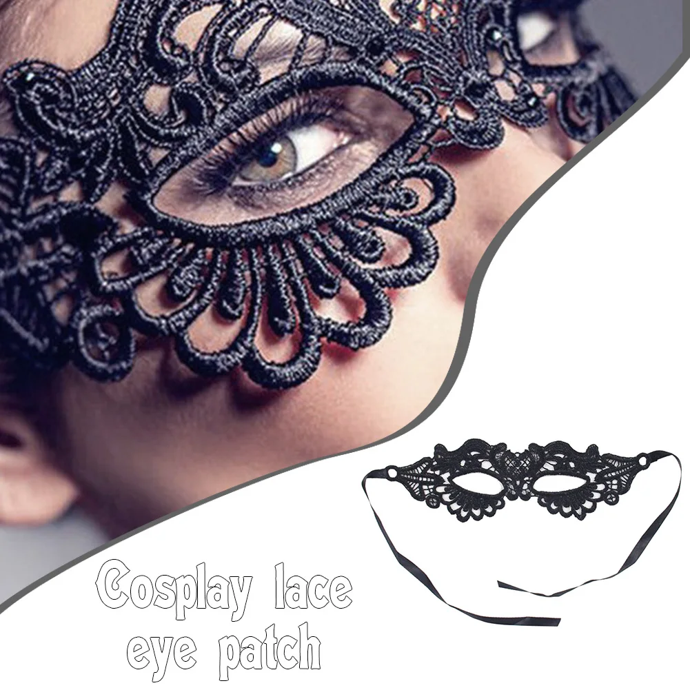 Sexy Lace Eye Masquerade for Adults Tie Back Cosplay Blindfold Costume Women's Makeup Costume Embroidered for Party Halloween H9