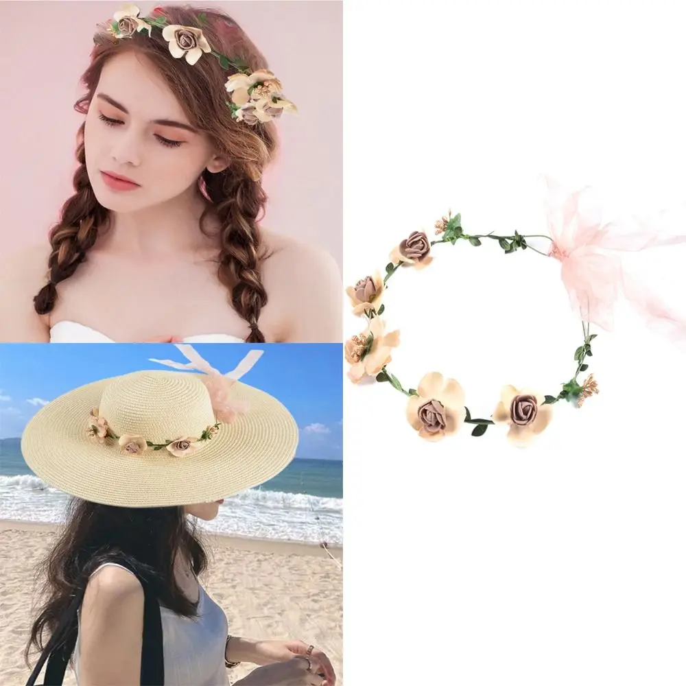 

Hair Jewelry Beach Hat Wreath Hair Accessories Headpiece Wreath Crown Headwear Party Decor Head Hoop Summer