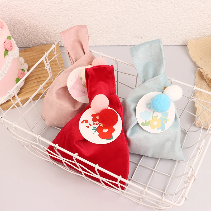 

Velvet Easter Gift Bag Velvet Pouch Sachet Gift Packing Bag For Jewelry Baby Shower Wedding Favors Candy Boxes Decoration
