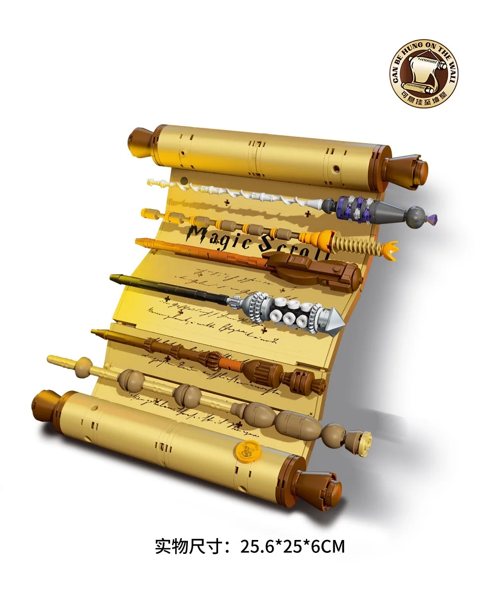 Harry Potter Magic Wand Scroll Building Blocks Hedwig Niffler MOC Fantastic Beasts 3D Model DIY Mini Brick Figure Toys For Gift - view 5