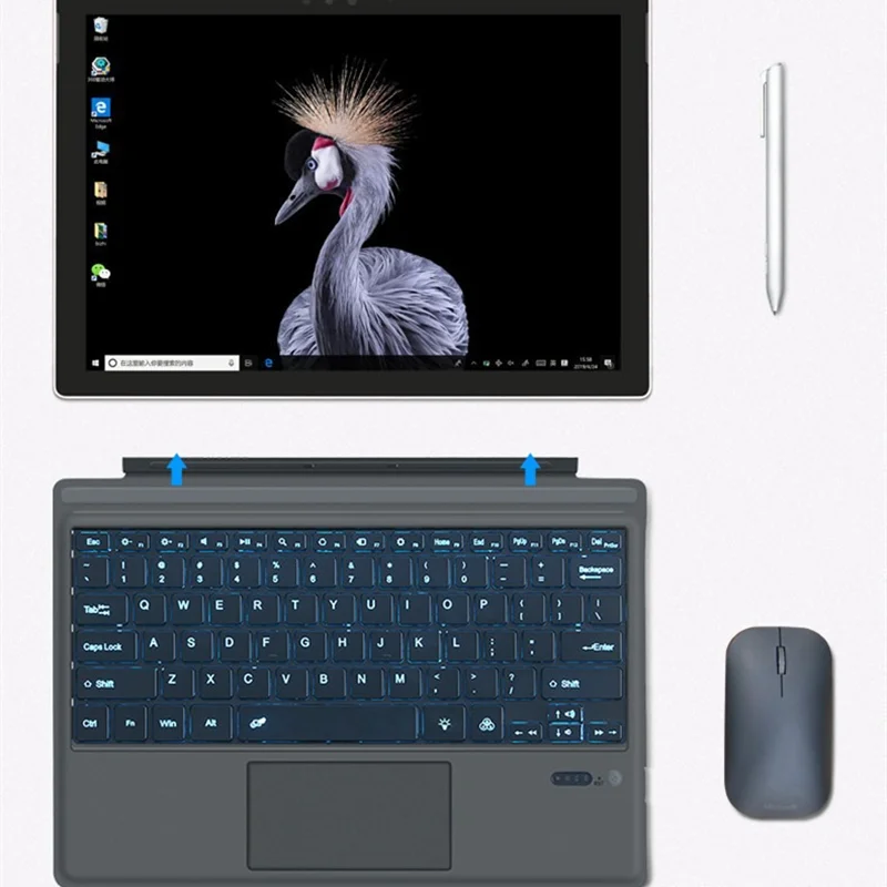Suitable for Microsoft Surface Pro Bluetooth Keyboard Pro3 Colorful Backlight Lightweight Pro4567 Wireless Keyboard