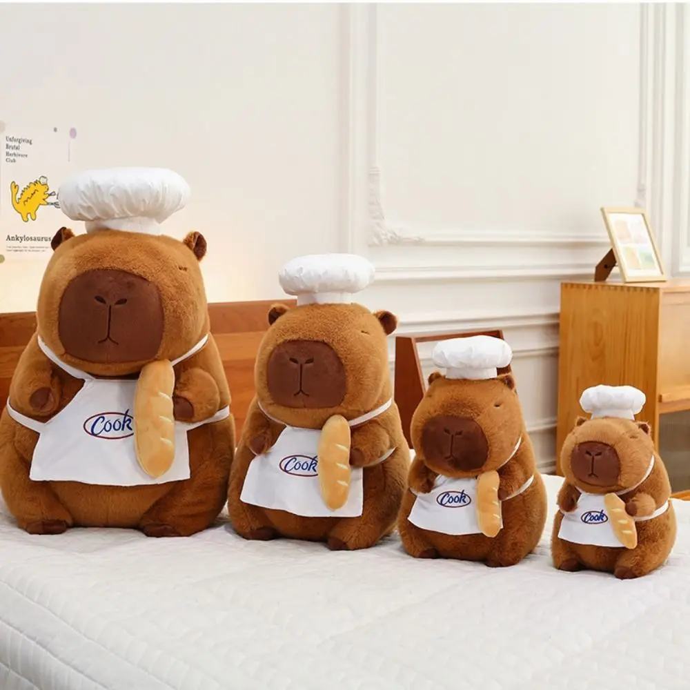 น่ารัก Cook Capybara ตุ๊กตา Plush เบเกอรี่จําลอง Capybara Plush ของเล่นการ์ตูน Capibara Fluffty ตุ๊กตาของขวัญวันเกิด