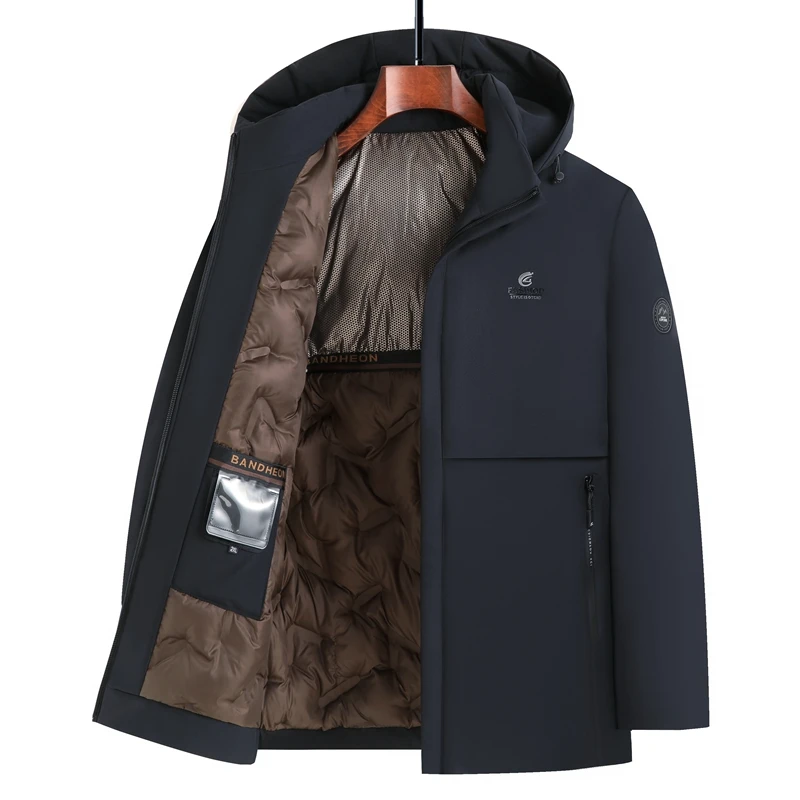 

Fashion Long Thicken Outwear Parkas Men's Clothing Top Quality New Fashion Brand Hooded Casual Jackets Winter Windbreaker Coats