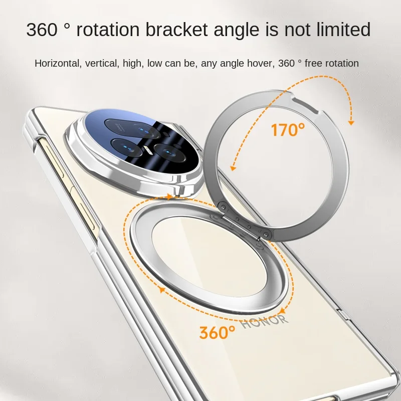 포 아너 매직 V5 케이스 고급 도금 맥세이프 링 스탠드 마그네틱 보호 백 커버 케이스 매직 V5 V 5 풀 커버 쉘