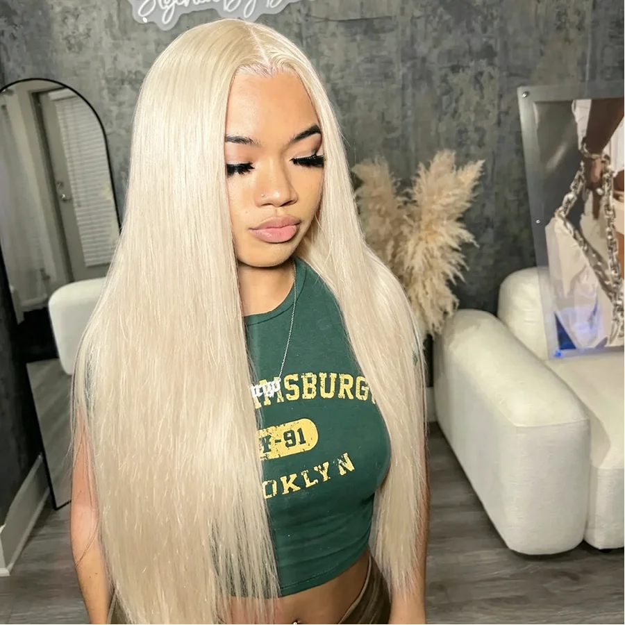 Perruques en cheveux humains Dixtefo blond miel lisses de 38 pouces, densité 200, avec dentelle frontale pour femmes