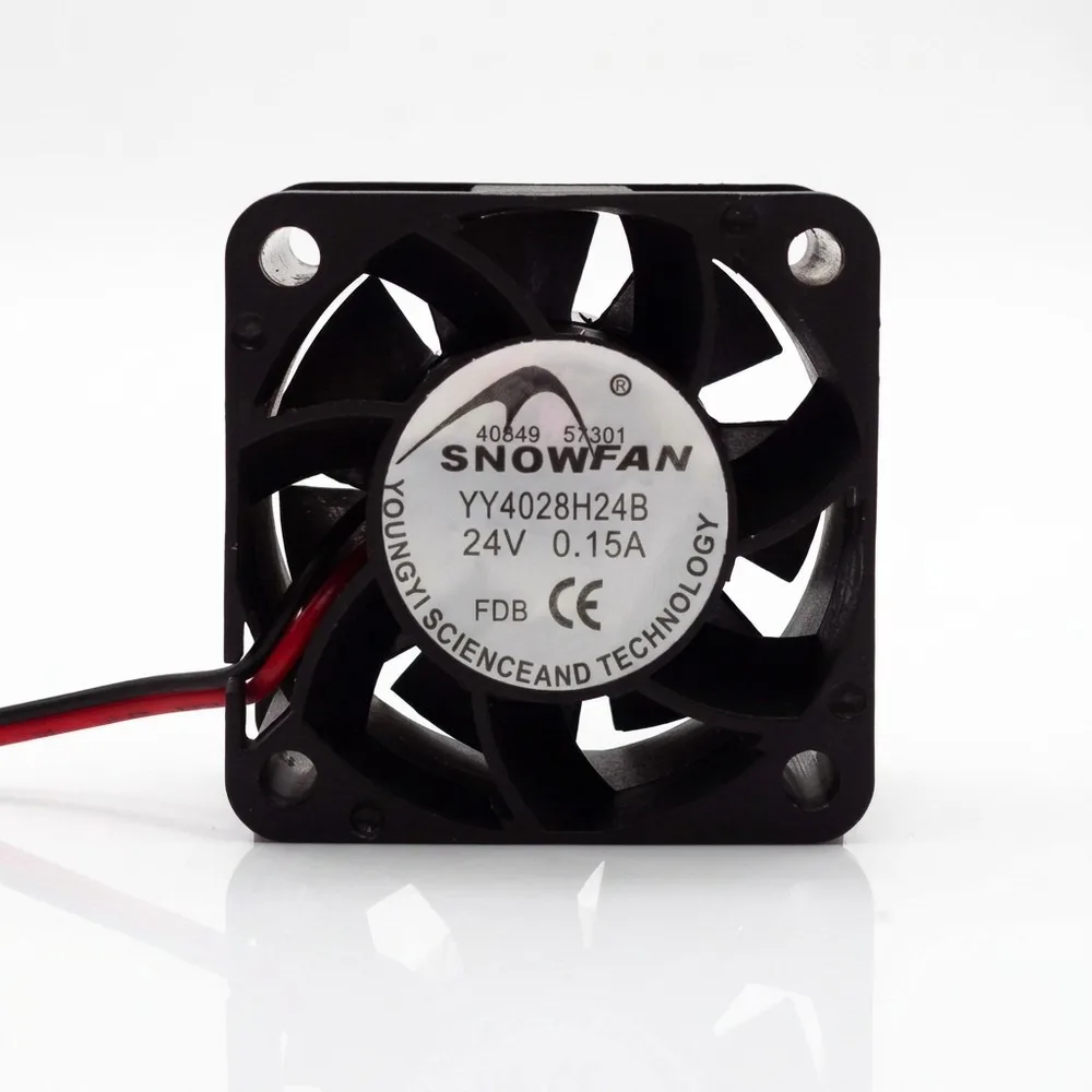 For SNOWFAN YY4028H24B 4028 24V 0.15A 4CM 2-wire Dual Ball Inverter Cooling Fan