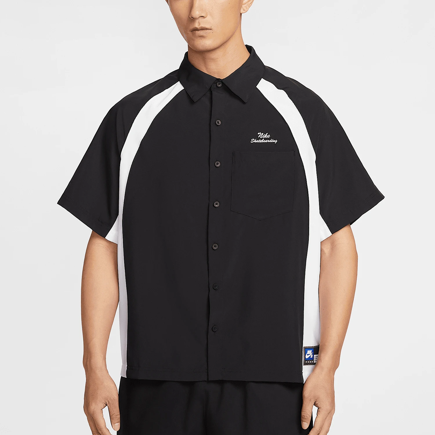 Nike Authentic Comfortable Men's Collar Loose Splicing Breathable Woven Shirt HJ2959-010