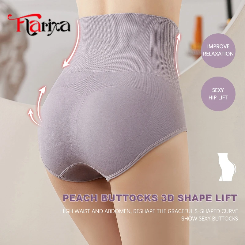 Flarixa High Waist Seamless Shaping Briefs Slimming Panties Women Faja Postpartum Abdominal Pants Body Shaper Underwear Slimmer - Image 5