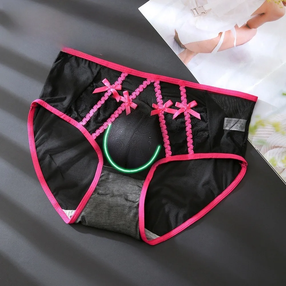 Male Underwear in Satin Fabric Featuring Frilly Design U Bulge Pouch Thin Breathable Construction and Lace Accents