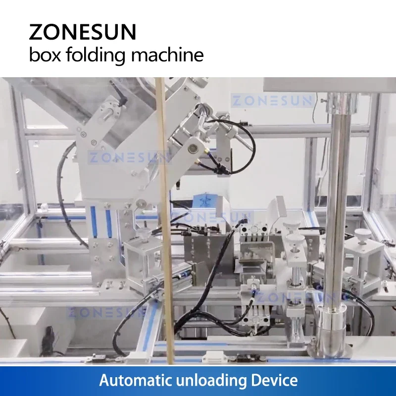 Zonesun Lock Bottom Cartoning Machine Cartoner Cardboard Box Making Equipment Carton Forming Machine ZS-KDJ100