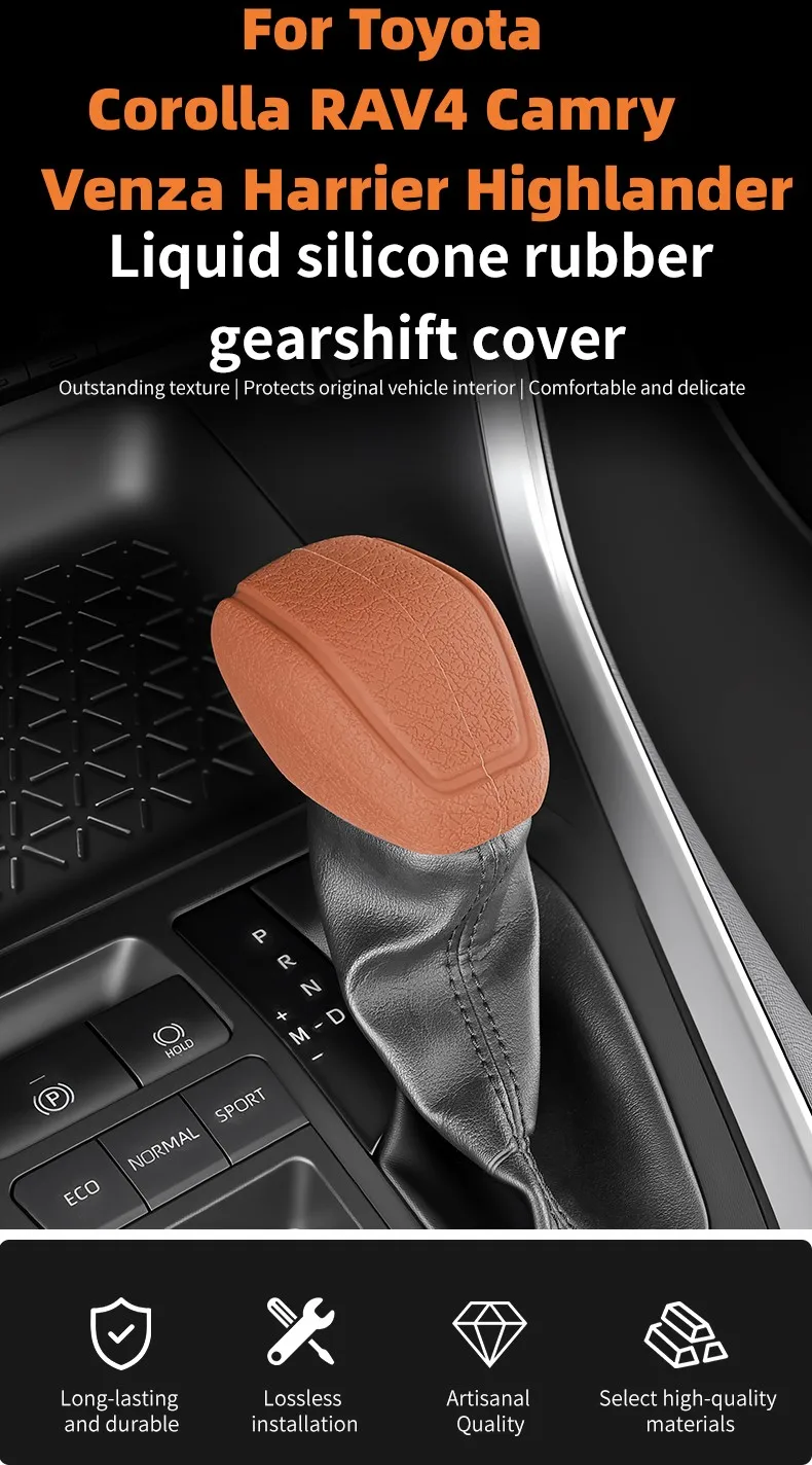 Schaltknauf-Abdeckung, verschleißfest, Schutzabdeckung, Zubehör für Corolla, RAV4, Highlander, Venza, Harrier, Camry, für Toyota – Detail 1