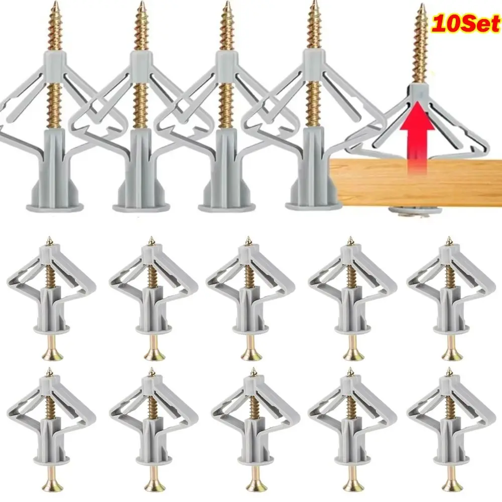 

Bolt Accessories Plastic Airplane Expansion Pipe Self Tapping White Grey Expansion Tube Nails Fixed Tools Gypsum Board