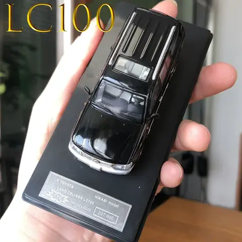 New Diecast Alloy 1/64 LC100 Land Cruiser Car Model Black Adult Classic Collection Static Display Souvenir Gift Boy Toys
