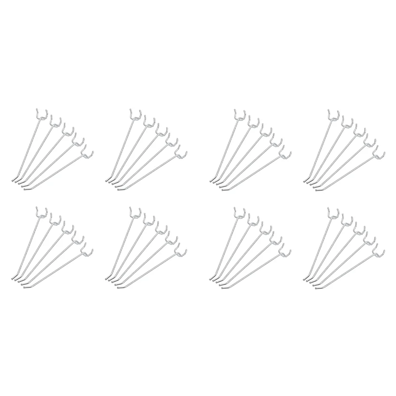 A95G 100 Pcs 6-Inch Pegboard Hooks Metal Shelving Hooks And Organizer Assortment Pegboard Garage Storage Organizer