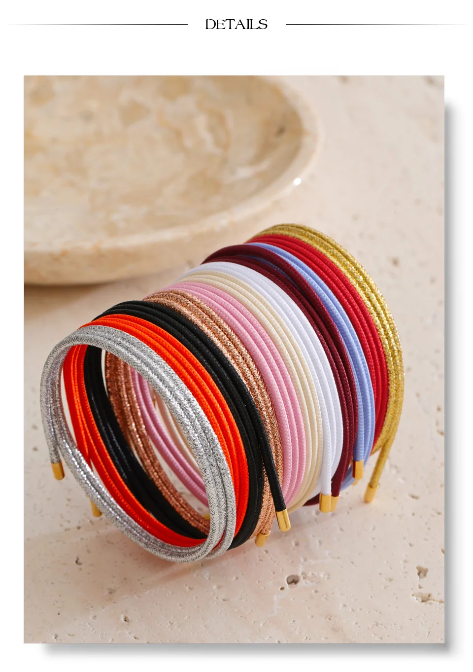 Yhpup 2026 Mehrfarbiges DIY Schmuck Polyesterfaser Armband Halskette Neuheiten Trendige Mode Sommer Accessoires Großhandel – Detail 10