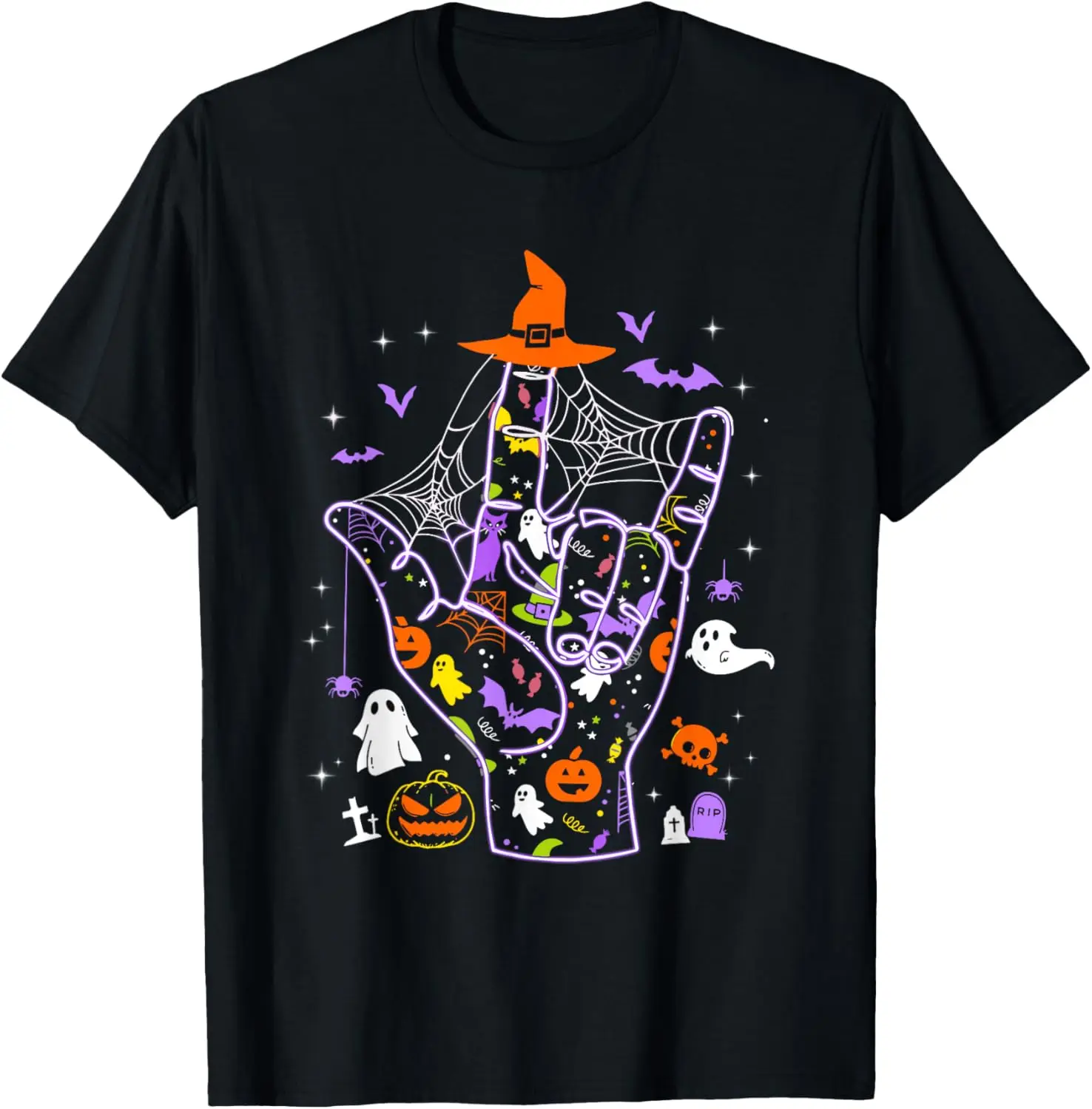 Sign Language Funny Boo Ghost Deaf Spooky Halloween ASL T-Shirt