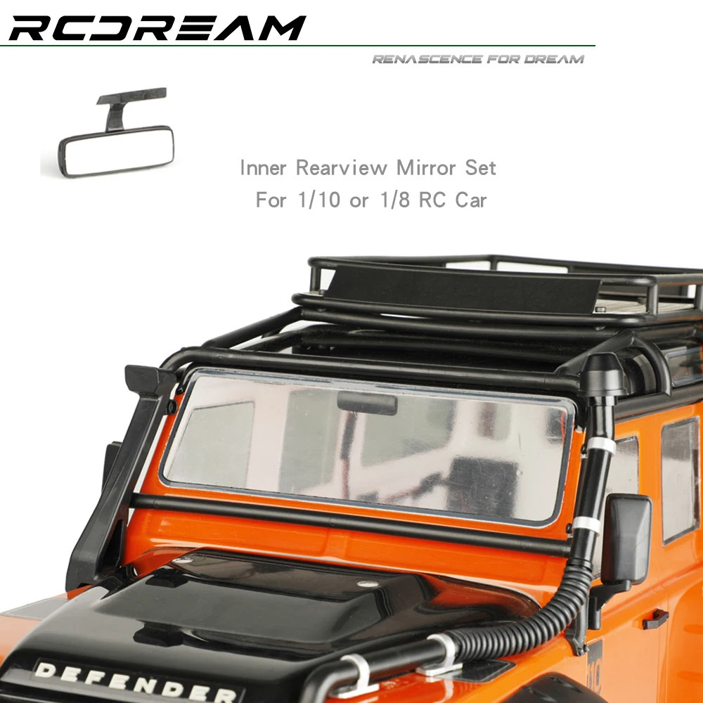 Simulated Cockpit Interior Rearview Mirror for 1/10 1/8 RC Crawler Car Traxxas TRX4 Defender Bronco AXIAL SCX10 RC4WD D90 Parts