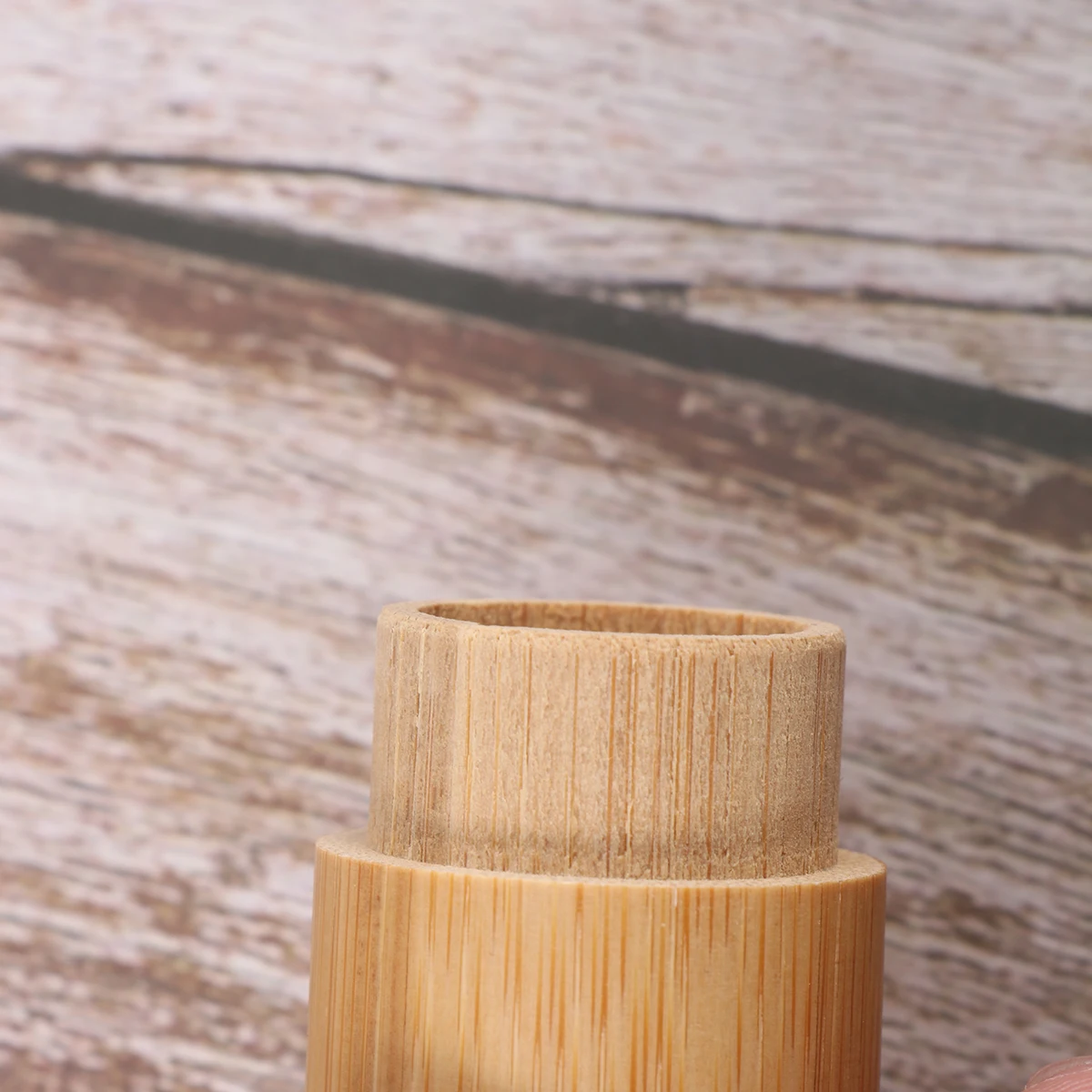 

Toothbrush Box Vintage Case Bamboo Tube Renewable Materials Wooden Storage Handmade