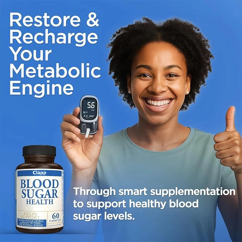 20 Herbs and Vitamins for Blood Sugar Health, Containing Cinnamon and Alpha Lipoic Acid, Supporting Healthy Levels, 60 Capsules