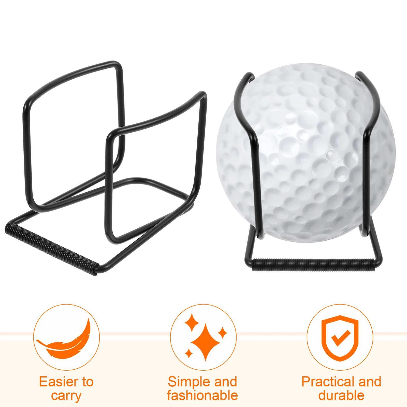 2pcs Stainless Steel Golf Ball Clips Lightweight Metal Holder Waist Hanging Portable Ball Retriever Tool For Park Driving Range