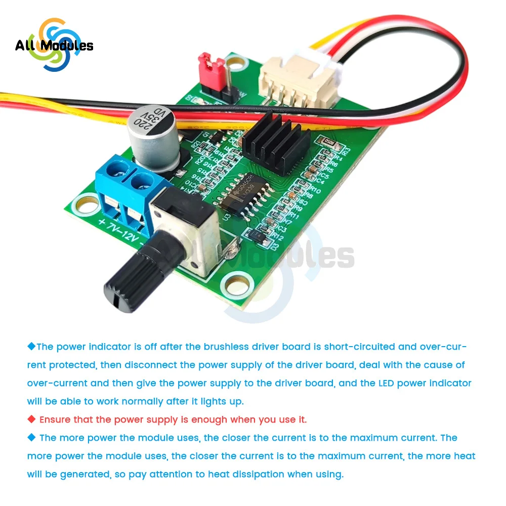 DC7V-12V DC Brushless Motor Drive Board Module Speed Control Board Optical Drive Hard Disk Motor Controller