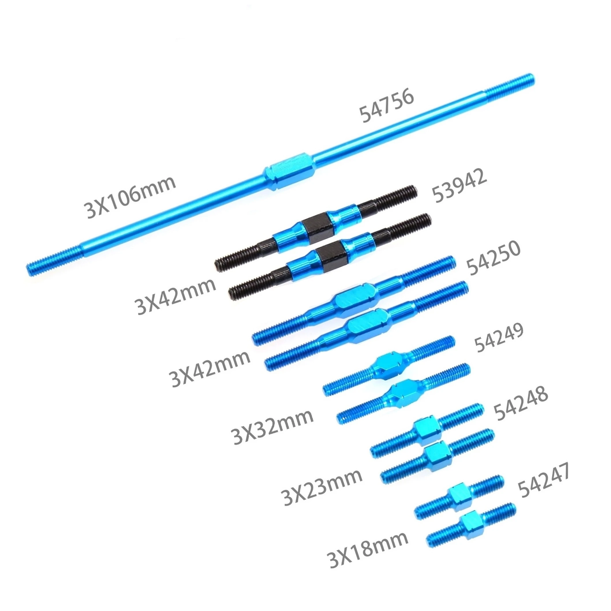 3x18/23/32/42/106 Turnbuckle Shaft Link Rod 53942 54247 54248 54249 54250 54756 for Tamiya RC Car Upgrade Parts Accessories