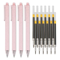 16 PCS Gel Pens Refills Set Kawaii Pink Beige Stationery writing pen Black Link 0.5 mm Ballpoint pen Office school supplies