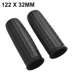 2Pcs Wheelbarrow Rubber Handles Round Tubes Black Replacement Handles Rubber Round Hole Handle Tool PVC Anti Slip Rubber Sleeve