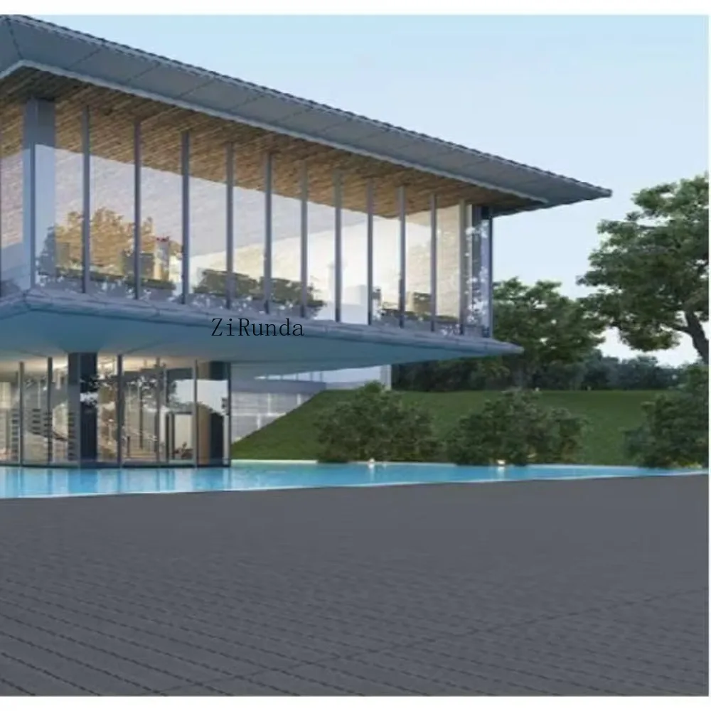 مخصص المضادة للانزلاق خشب الساج التقليدي مركب عالي الكثافة شرفة البولي ايثيلين رصف المواد مقذوفة #4