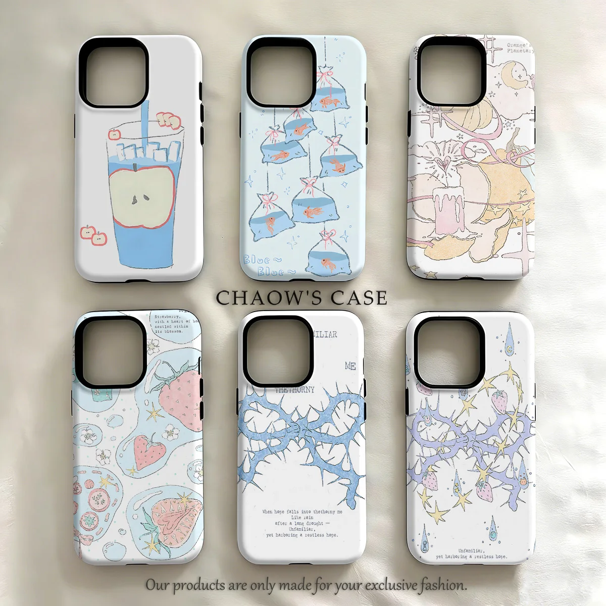 

High-end luxury fantasy illustration series Phone Case for iPhone 17 16 15 14 13 12 11 Pro Max Air Plus Double-layer Back Cover