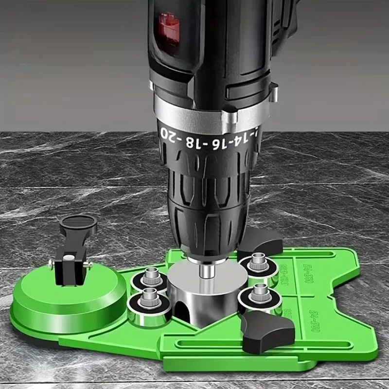 Tile Chamfer Drill Sucker Ceramic Tile Hole Locator Glass Marble Adjustable positioner high-precision punch Tool