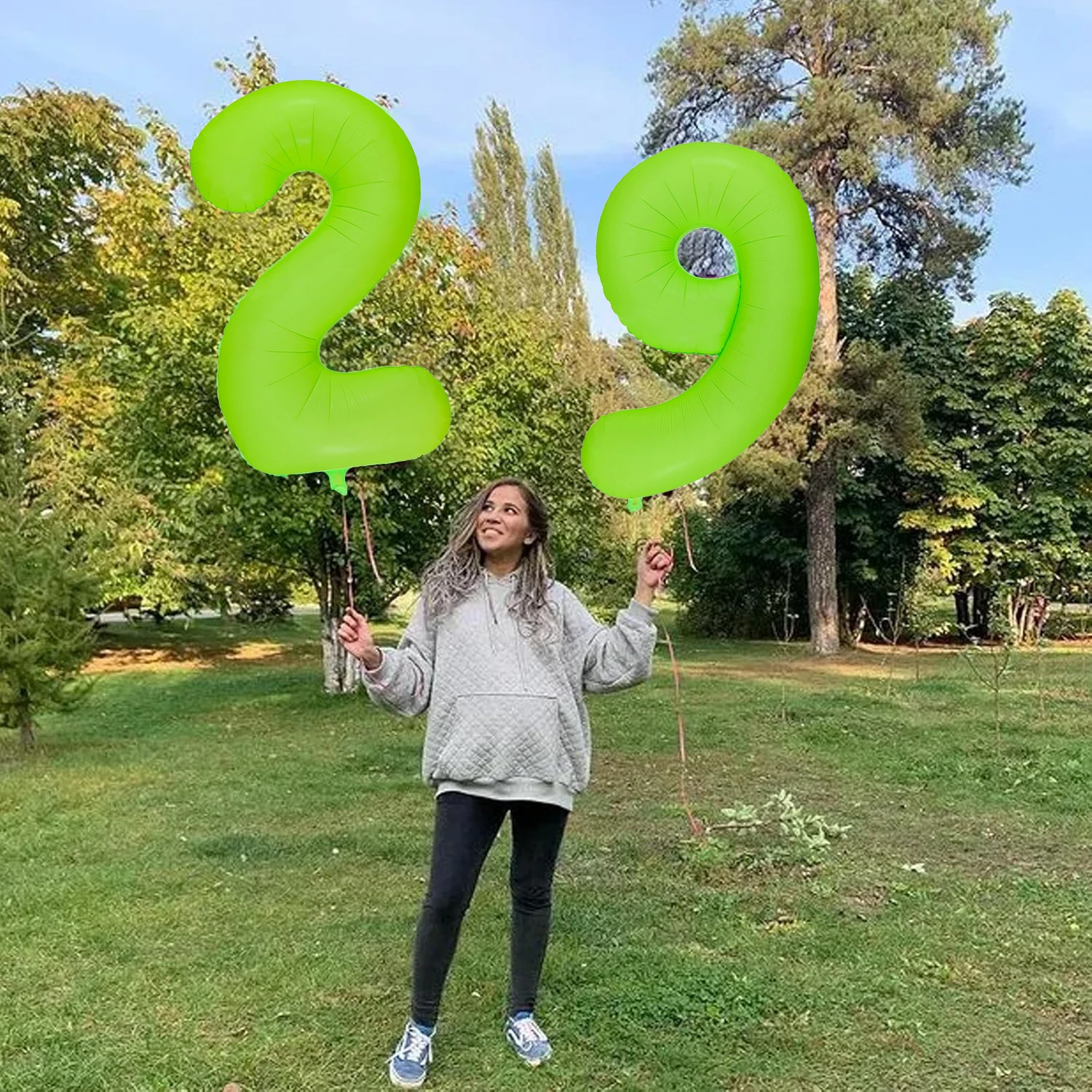 Neon-Fluoreszierende Grüne Digitalballons, Leuchtende Partyballons für Geburtstagsfeiern und Jubiläumsdekorationen – Detail 8