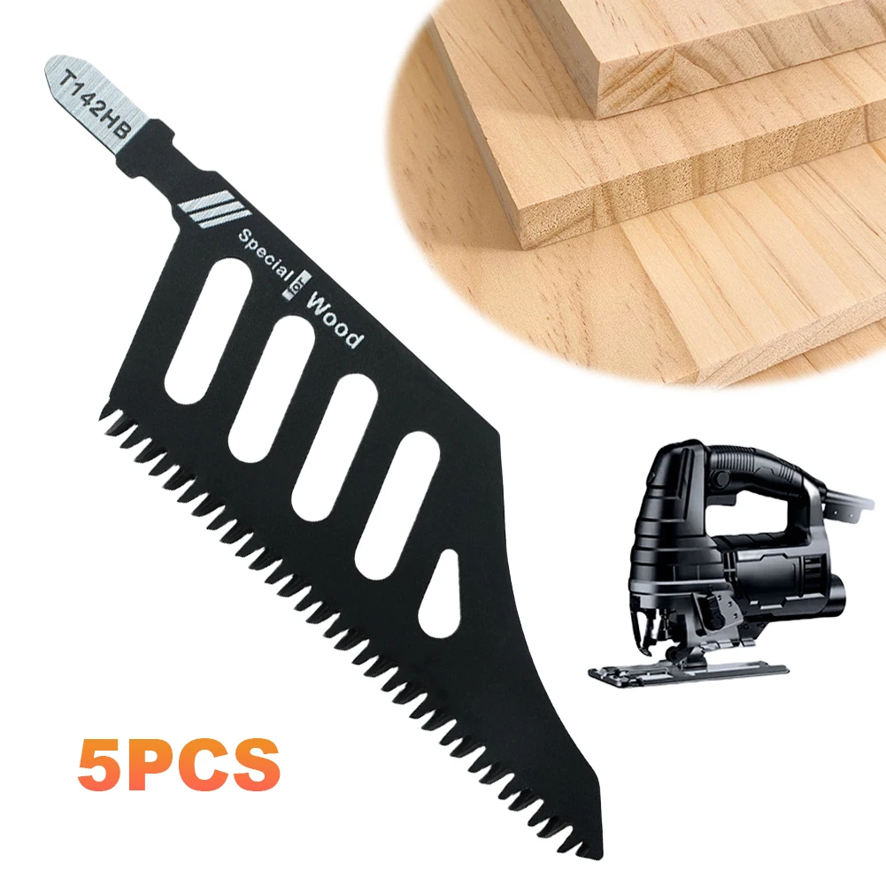 5pcs Jigsaw Blade Special-Shaped Universal Jig Saw Blades Set T Shank for Wood Aluminum Tight Spaces