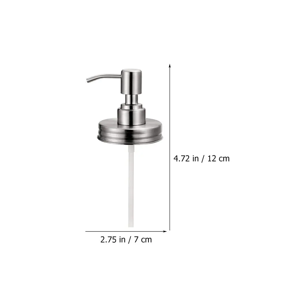 Stainless Steel Lotion Dispenser Pump Replacement for Soap, Hand Sanitizer, and Body Wash Bottles – 1 Set