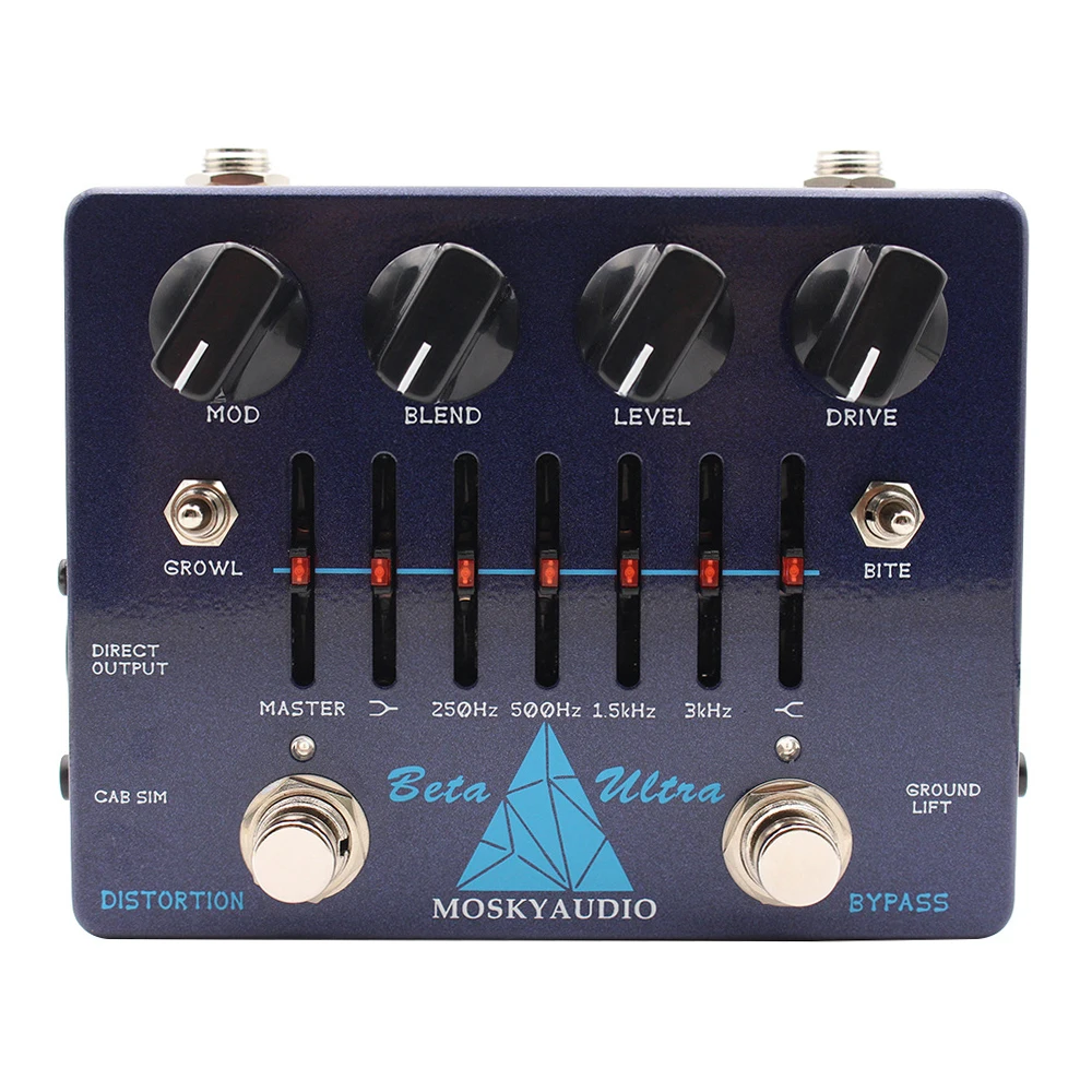 2025 Hand-Built Series BetaUltra Bass Preamplifier+EQ+Distortion+DI Electric Bass Effect Pedal Guitar Parts&Accessories