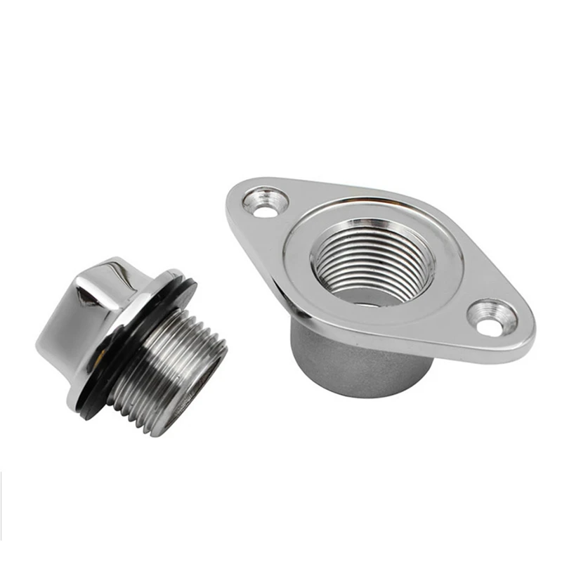 Silver Drain Valve Boat Stern Drain Valve Spout Yacht Diamond Boat Silk Plug Marine Hardware Fitting