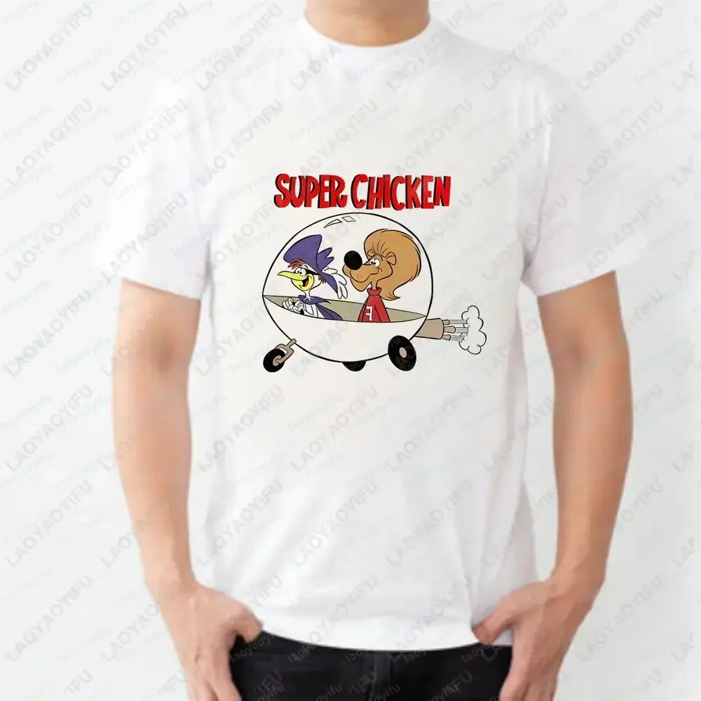 Super Chicken Summer Casual Trendy Multi-Purpose Short-Sleeved T-Shirt for Both Men and Women with Round Neck