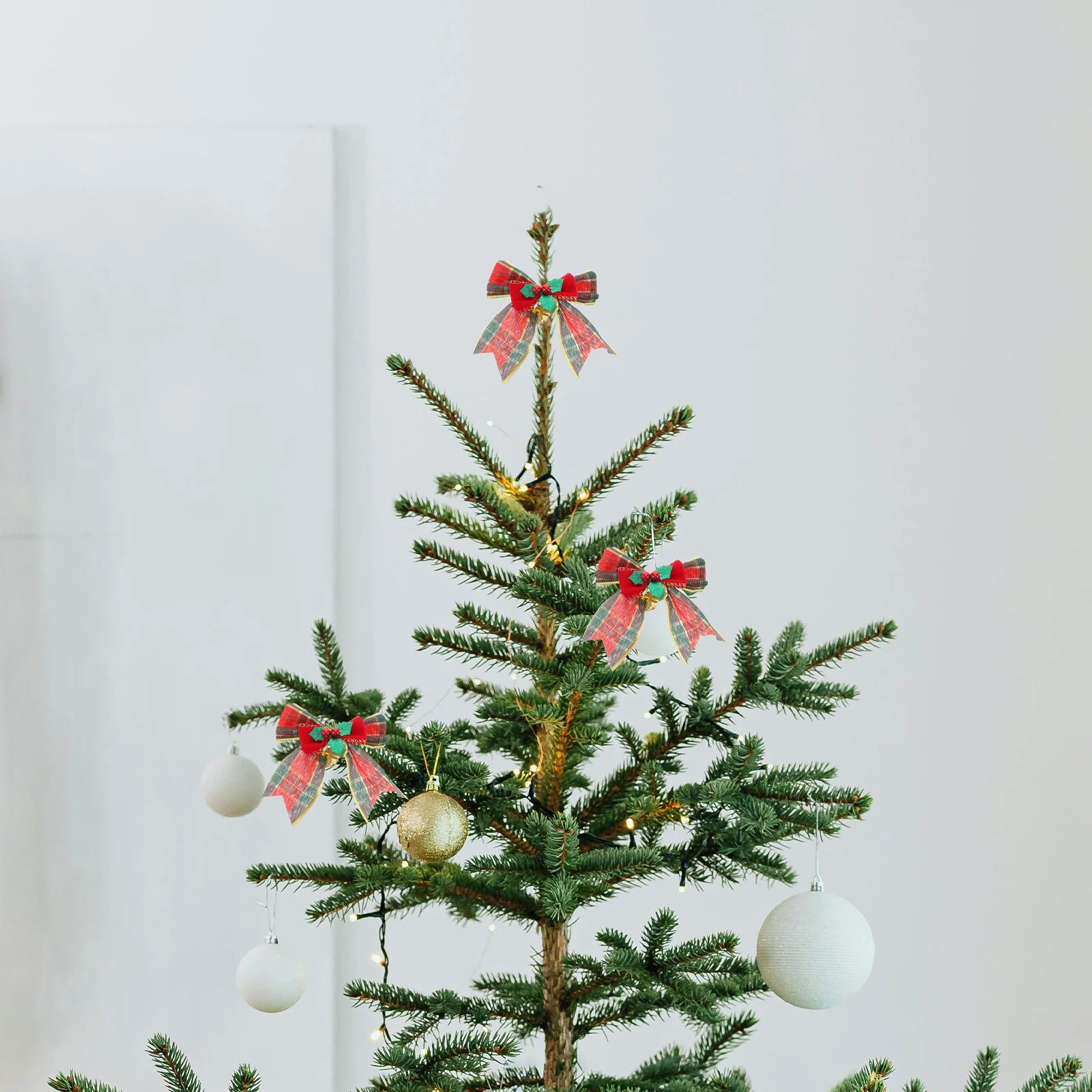 

3Pcs Holiday Bell Bowknot Ornaments Red Christmas Tree Decorations Wreath Present Rustic DIY Holiday Decor DIY Crafts Rustic Bow