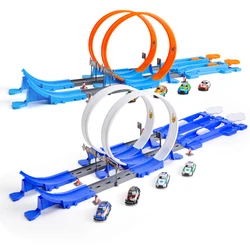 Car Toys For Kids Double Wheels Assembling Racing Track Catapult Toy Vehicle Model Boy Kid Gift Christmas Gift Children Toy