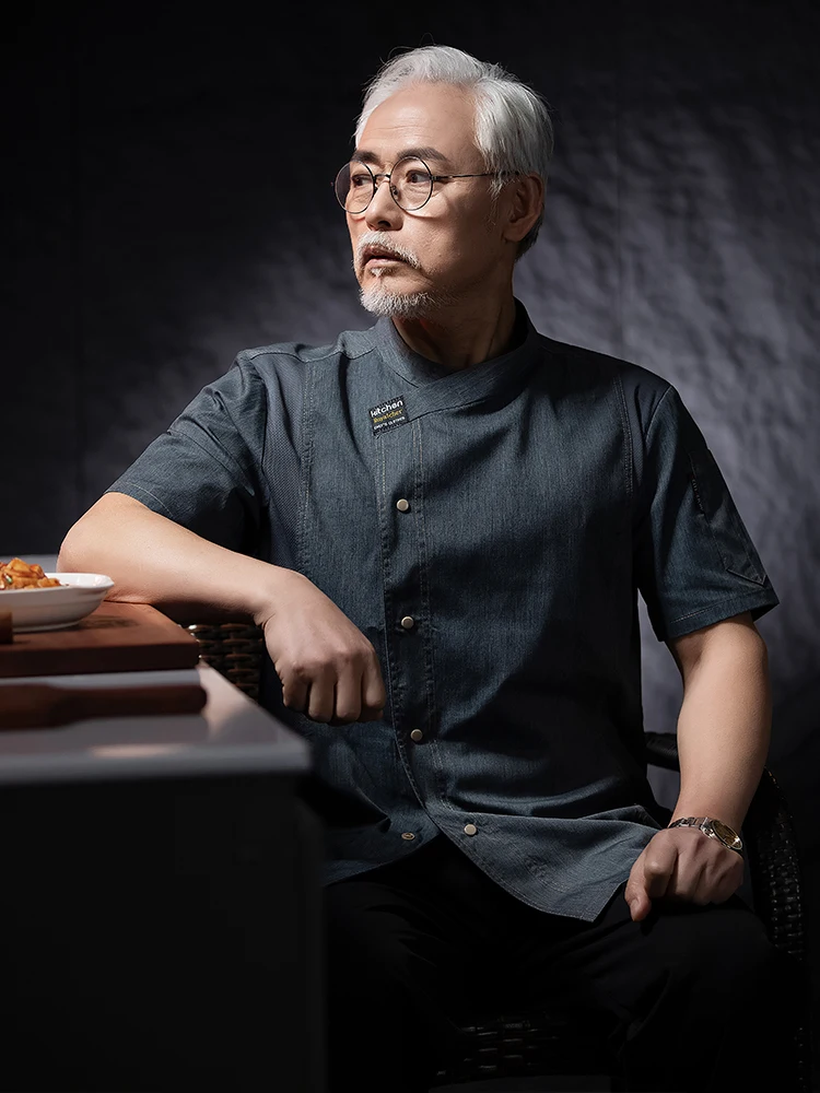 음식 서비스 베이커 작업복 레스토랑 주방 작업 셔츠 남성과 여성 여름 요리사 자켓 케이터링 요리 요리사 복장