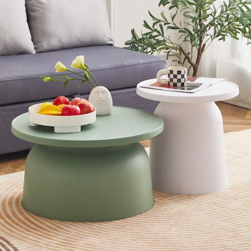 Nordic Living Room Side Table Modern Design Balcony Round Coffee Table Minimalist Hallway White Meubles De Salon Home Furniture