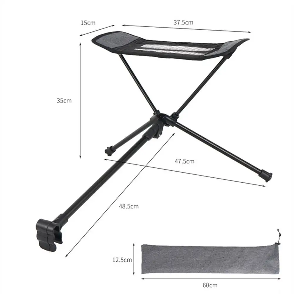 Outdoor Portable Folding Chair Retractable Footrest Leg Rest Universal Camping Chair For Camping Gardening Fishing Beach Hiking