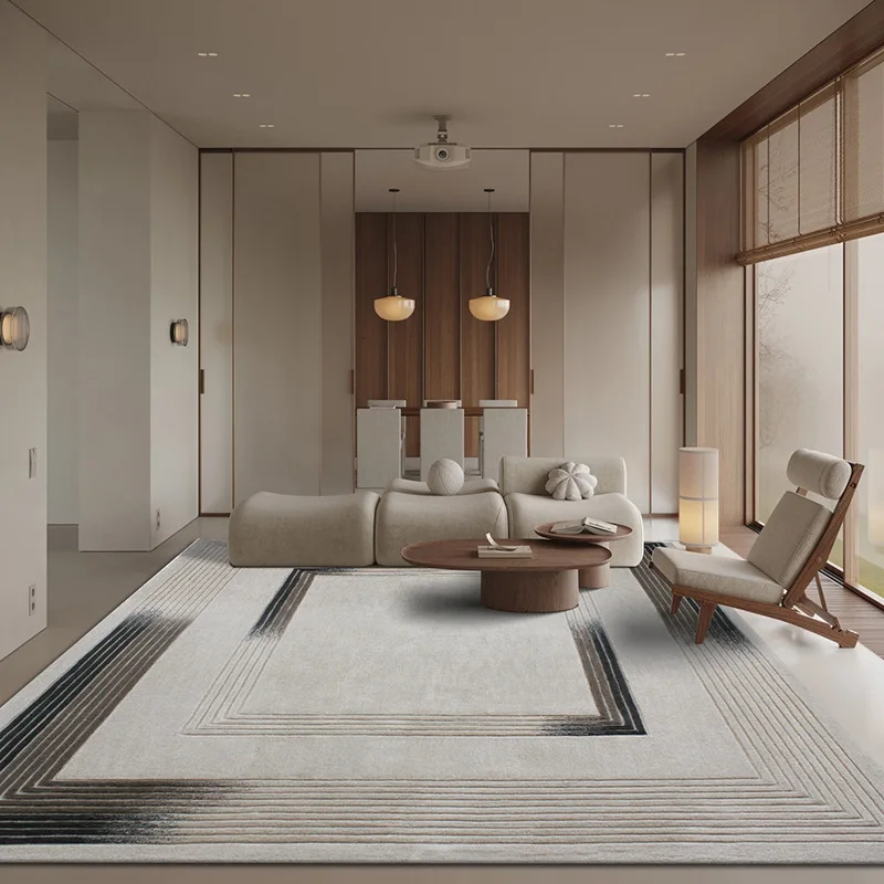 Einfach, Linie, Design, japanisch, Zen, Stil, Teppich, Zuhause, Wohnzimmer, elegant