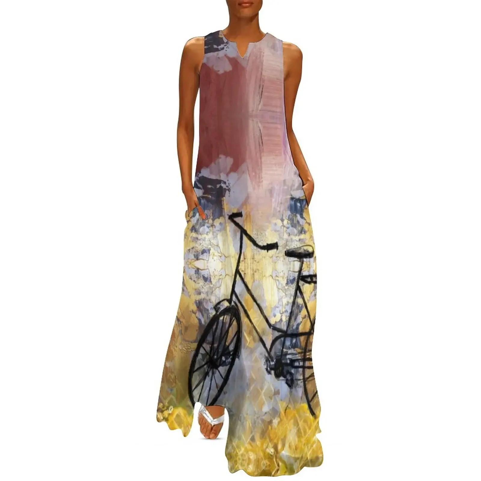 

Bicycle Long Dress dresses for special events summer woman dress 2025 long dresses for women beach outfits for women Dress