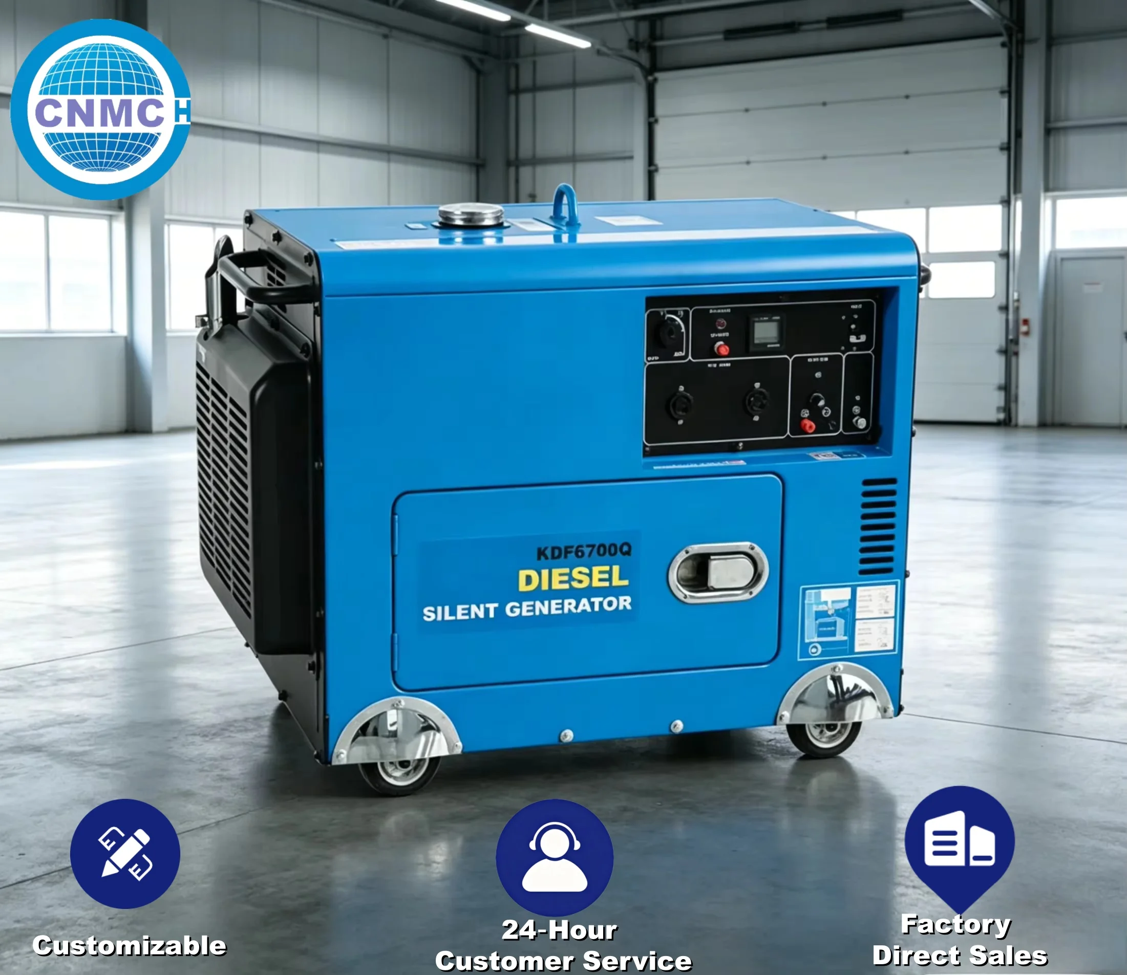 CNMC 4KW 5KW 6KW 7KW Diesel Generator 50HZ Silent Generators 230V 400V Four-Stroke Generators for Home Electricity CE Certified