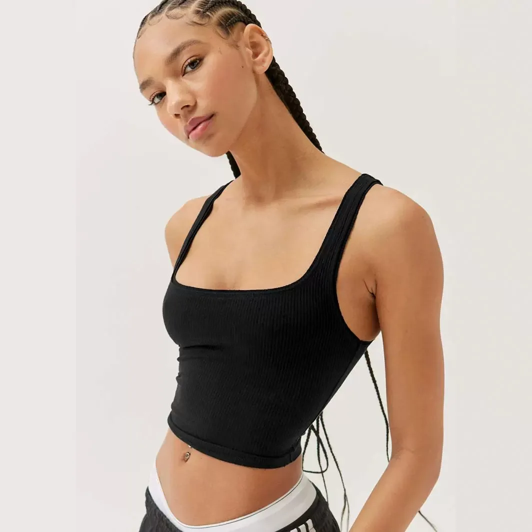 Gilet tendance pour femmes, coupe cintrée, base irt Y2K, couleur Pure transfrontalière, vêtements intérieurs S Csole, haut pour fille épicée