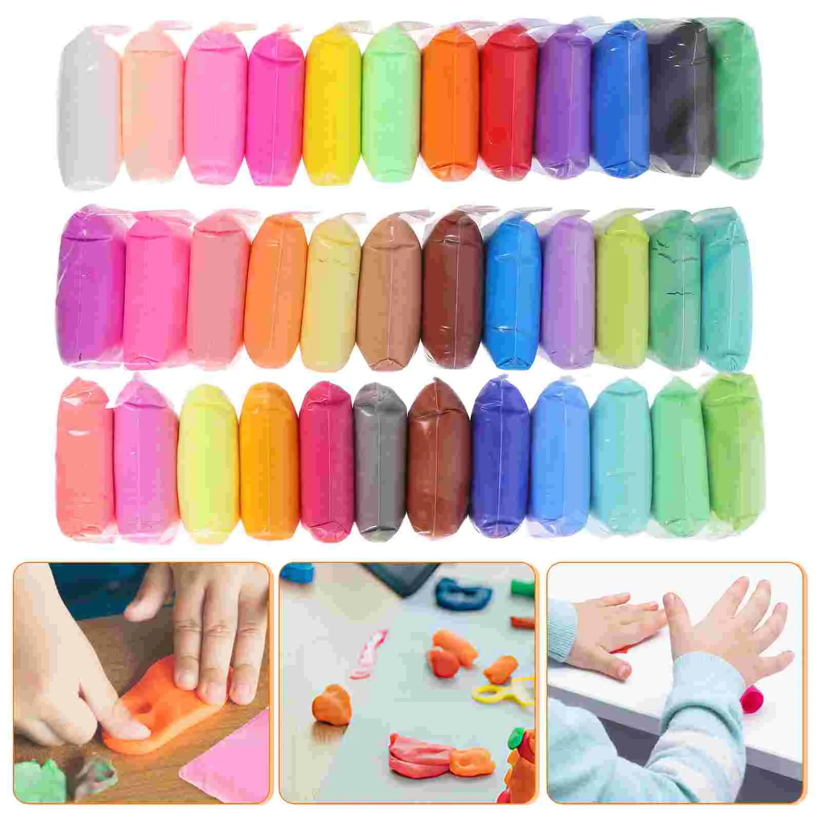 36 Packs Translucent Colored Craft Kits Safe Material Stable Performance Polymer Clay Projects Mix Colors Creatively