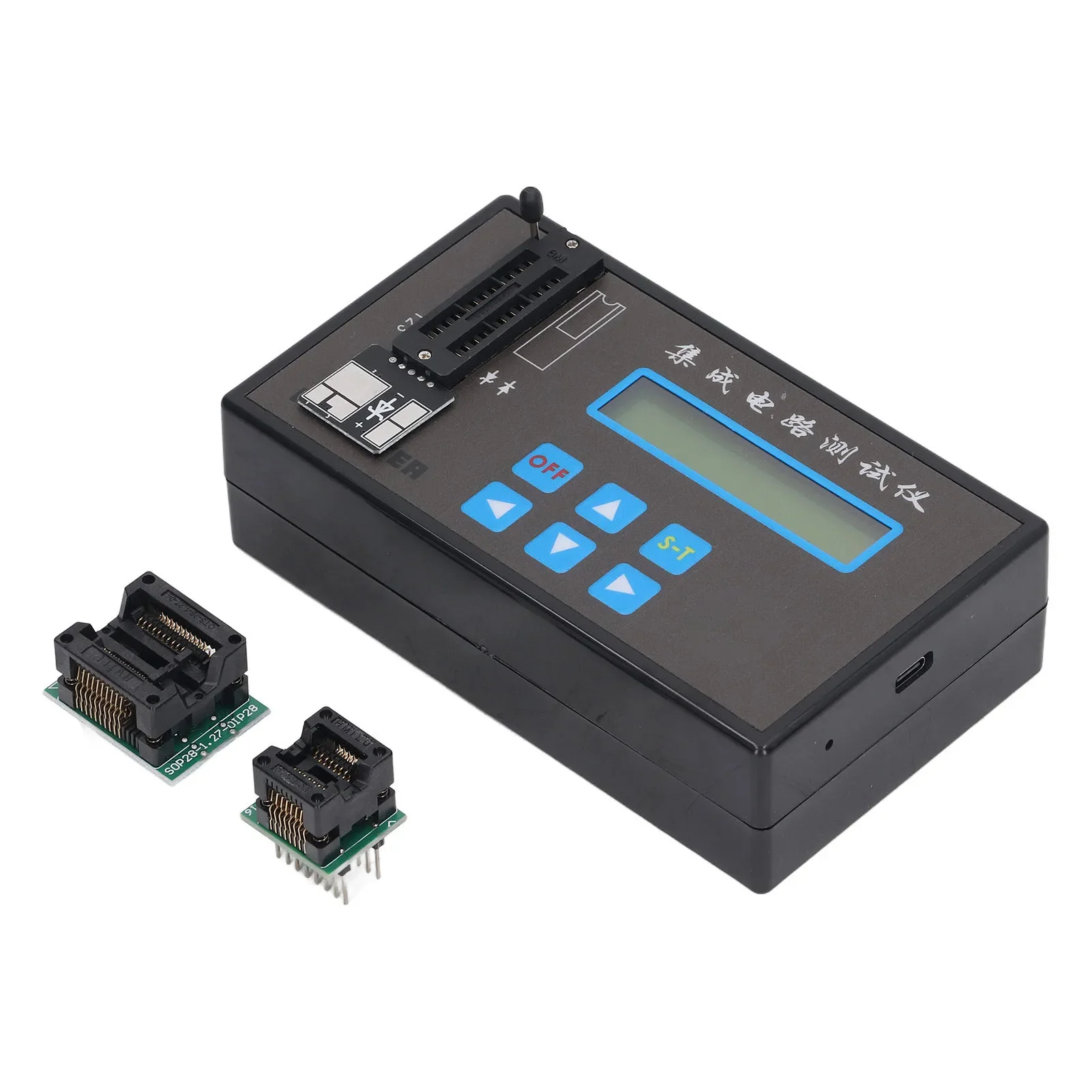 Diode Triode Integrated Circuit Tester Integrated Circuit Tester Handheld LED Screen Display IC Tester Rechargeable Transistor